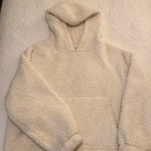 White American eagle Sherpa jacket